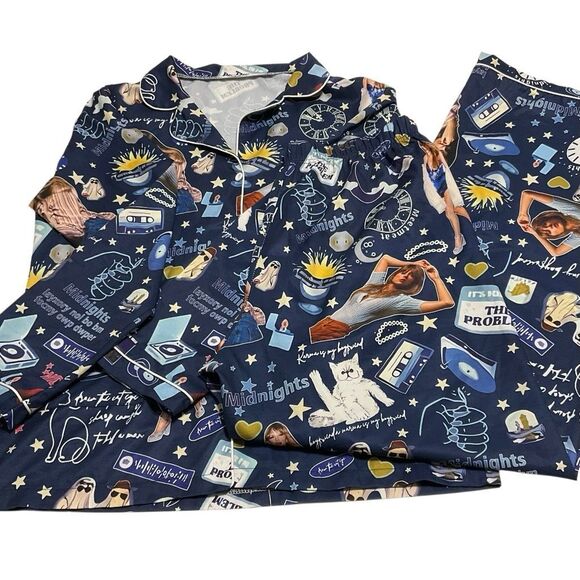 Taylor Swift Midnights Two Piece Pajama Sleep Set Large - Picture 4 of 16